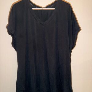 Banana Republic Black V-Neck Short Sleeve Tee
